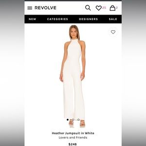 Lover and friends Heather jumpsuit in white